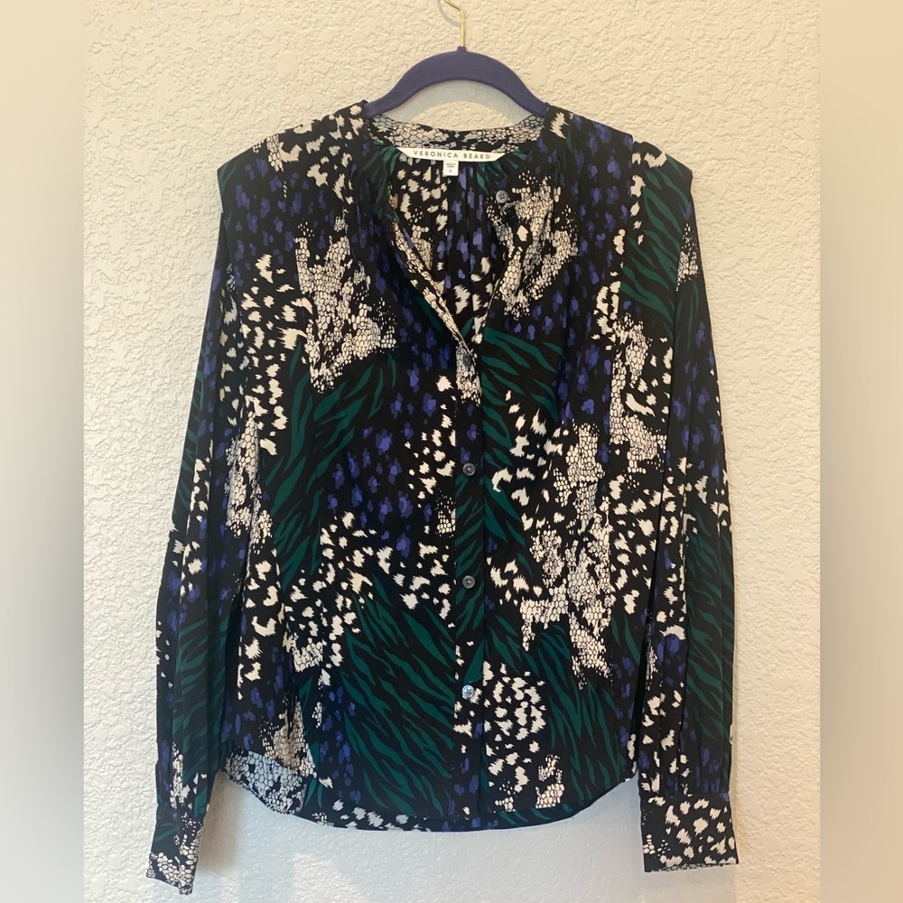 Veronica Beard Buckley Silk-Blend Top size 6 - Picture 2 of 6